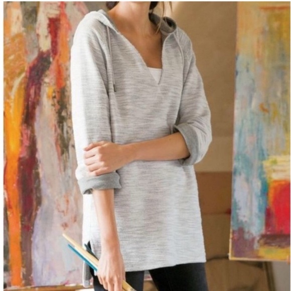 Soft Surroundings My Weekender Hoodie Pullover XL. Gray - Picture 1 of 12